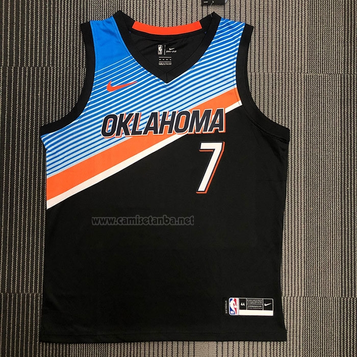 Camiseta Oklahoma City Thunder Carmelo Anthony #7 Ciudad 2020-21 Negro